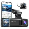 Camera auto de bord fata-spate REDTIGER F7N 4K+FHD, WiFi, Night Vision, 170°, ecran IPS 3.18&amp;quot;, GPS, aplicatie dedicata, G-sensor si monitorizare parcare