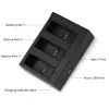 Incarcarcator triplu pentru baterii GoPro Hero 5 / 6 / 7 (Negru)