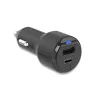 Incarcator Auto Combo Scosche PowerVolt 30W, USB-C si USB-A (Negru)