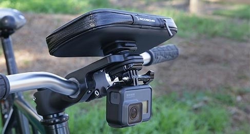 Suport bicicleta HandleIt Pro™ 2 in 1, pentru telefoane si camere de actiune